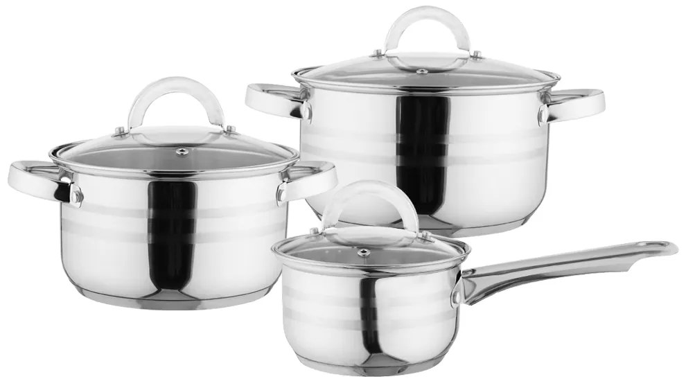 Nerezová sada hrncov Paolo, 6 ks