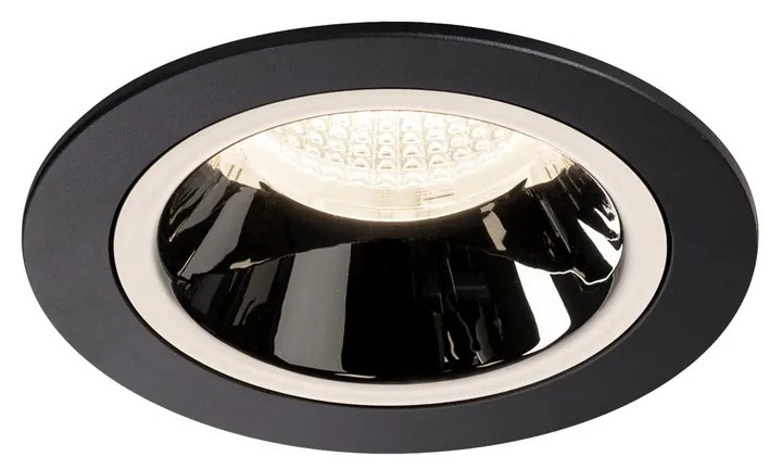 Stropné svietidlo SLV NUMINOS® DL M vnitřní LED zápustné stropné svietidlo čierna/chrom 4000 K 20° včetně listových pružin 1003891