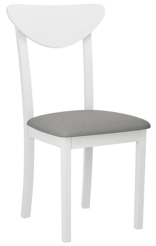 Jedálenská stolička Malzik III, Morenie: biela, Poťahové látky: Hygge D20
