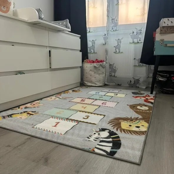 Ayyildiz, Kusový koberec Play 2903 grey, 160x230, viacfarebná, detská izba