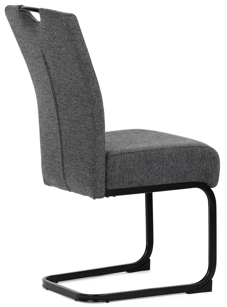 Autronic - Židle jídelní, taštičkové pružiny v sedáku, šedá látka, černý kov - DCL-E2008 GREY2