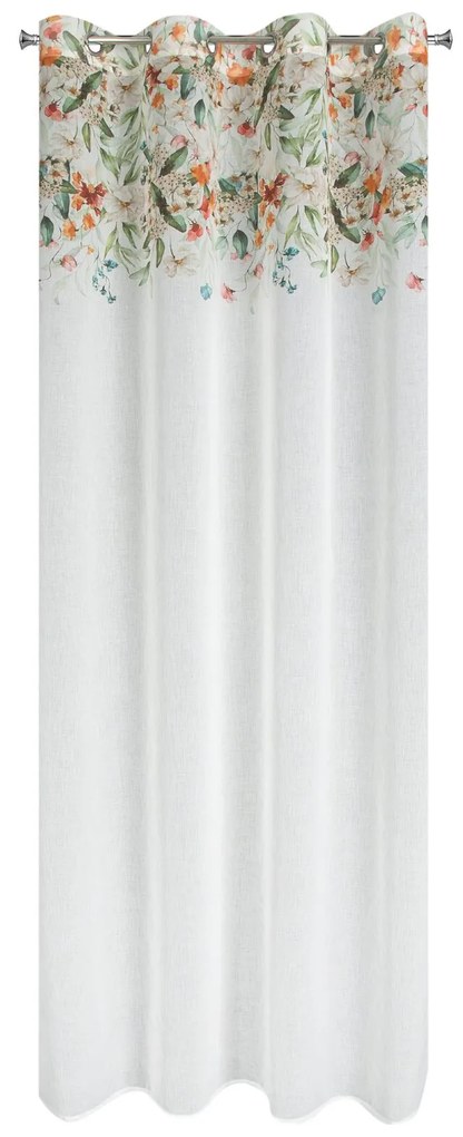 ZÁVES NA KRÚŽKOCH LORA 140X250 CM VZOROVANÁ