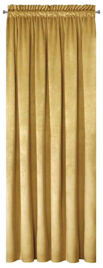 ZATEMŇOVACÍ ZÁVES NA PÁSKE PIERRE 140X300 CM HORČICOVÁ