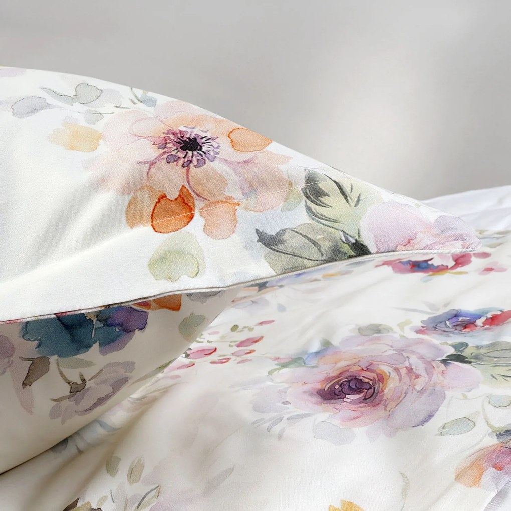 SATÉNOVÉ OBLIEČKY LUXURY FARYA 200X220 CM, 2KS 70X80 CM KVETY