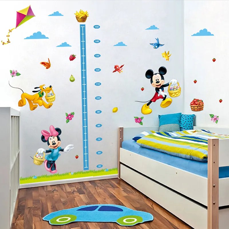 Samolepka na stenu "Detský meter - Mickey a Minnie 2" 170x100 cm