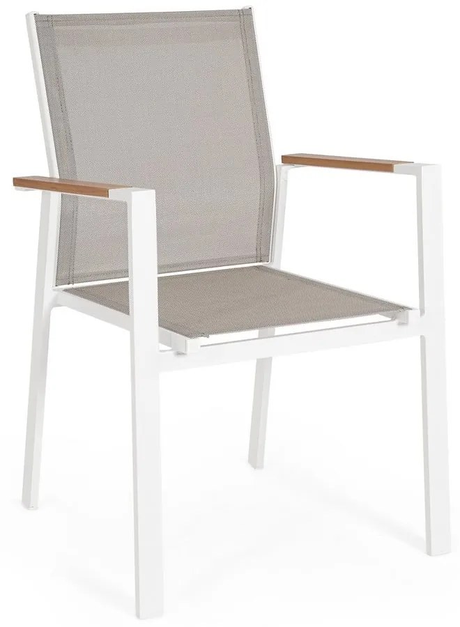 Biela kovová záhradná stolička Heta – Bizzotto