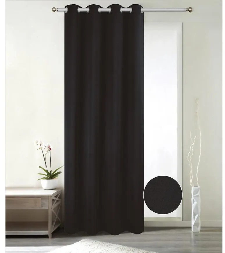 Závesy Zita 140X250  19867/ čierna blackout