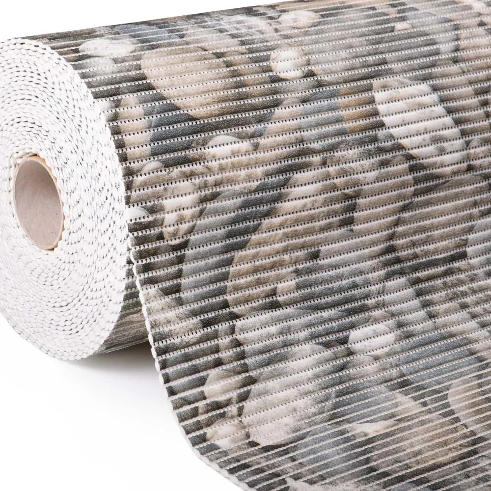 Kúpeľňová penová rohož / predložka PRO-001 Sivohnedé kamene - metráž šírka 65 cm