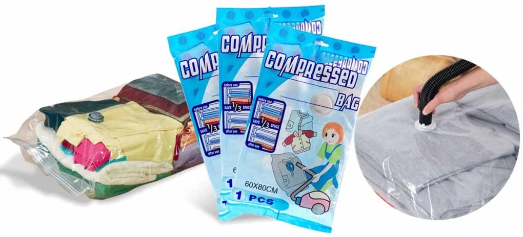 Vákuové vrecia na skladovanie, 12 ks