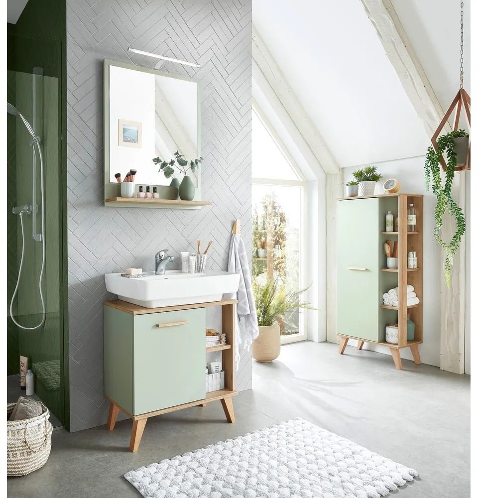 Nástenné zrkadlo s poličkou 60x75 cm Set 963 - Pelipal