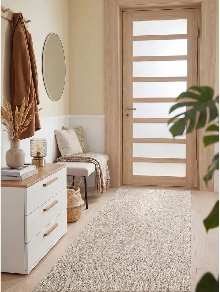 Sivokrémový prateľný behúň 80x240 cm Rocco Dark Cream – Elle Decoration