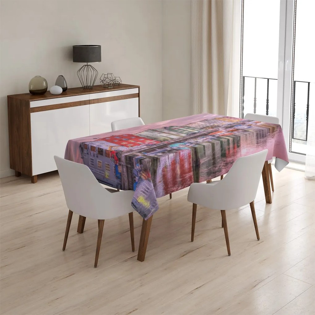 Sablio Obrus Barevné Domčeky na Pobrežie - 130x130 cm