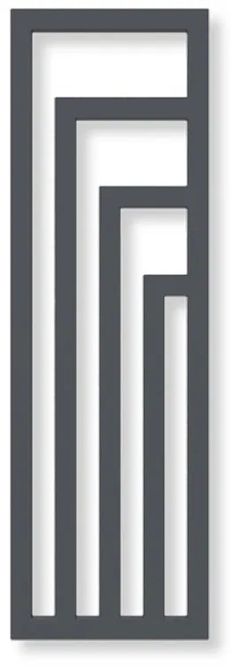 Terma Angus V 1140x360 vodný radiátor Metallic Black ZX