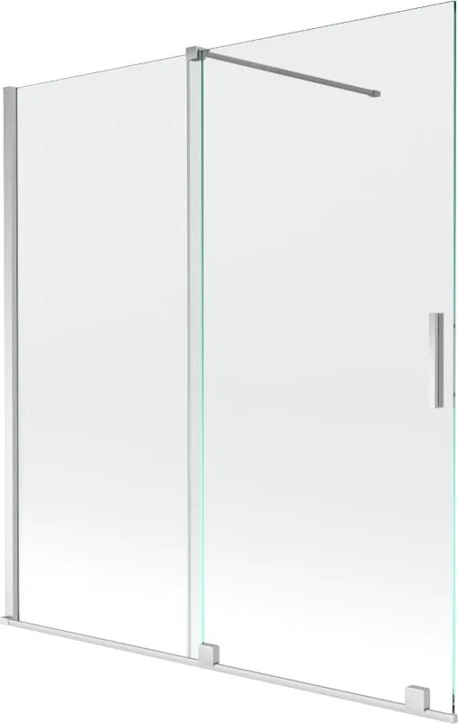 Mexen Velar posuvná sprchová zástenka dvojdielna 150 x 150 cm, transparentná, chróm - 896-150-000-01-01
