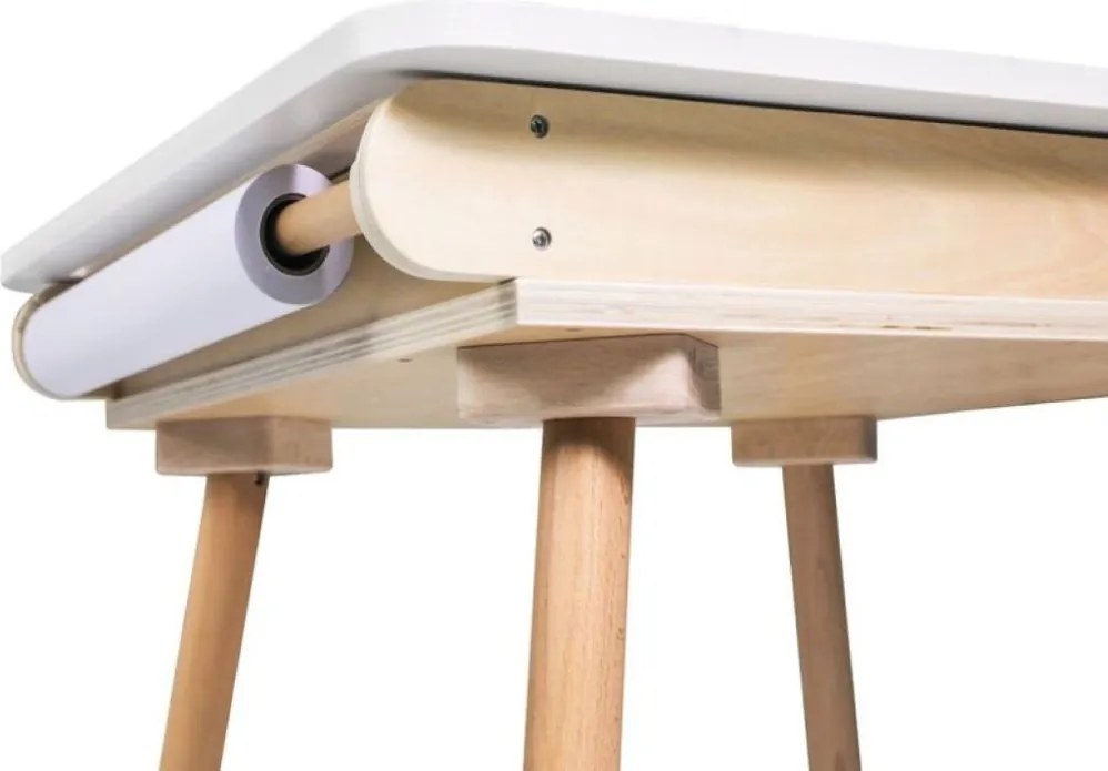 Detský rastúci set BUNNY, stolík a 2 stoličky, biela/hnedá ELIS design