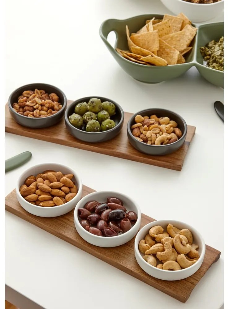 Biele servírovacie misy v súprave 3 ks z kameniny Host – Ladelle