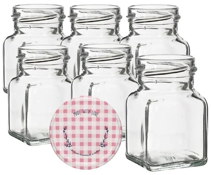 Zaváracie poháre s viečkom 150 ml 6 ks