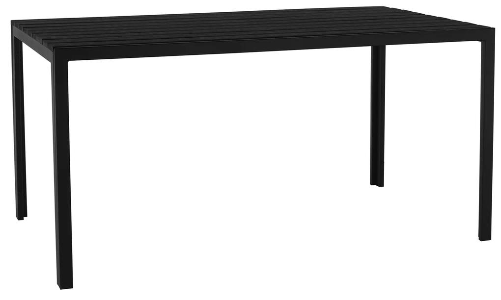 Záhradný stôl, 150 cm, čierna, ABELO