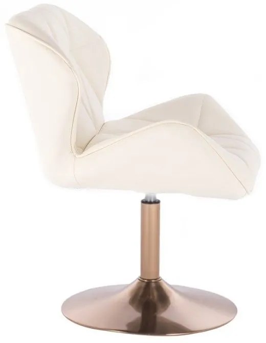 LuxuryForm DESIGN Stolička MILANO na zlatom tanieri - krémová