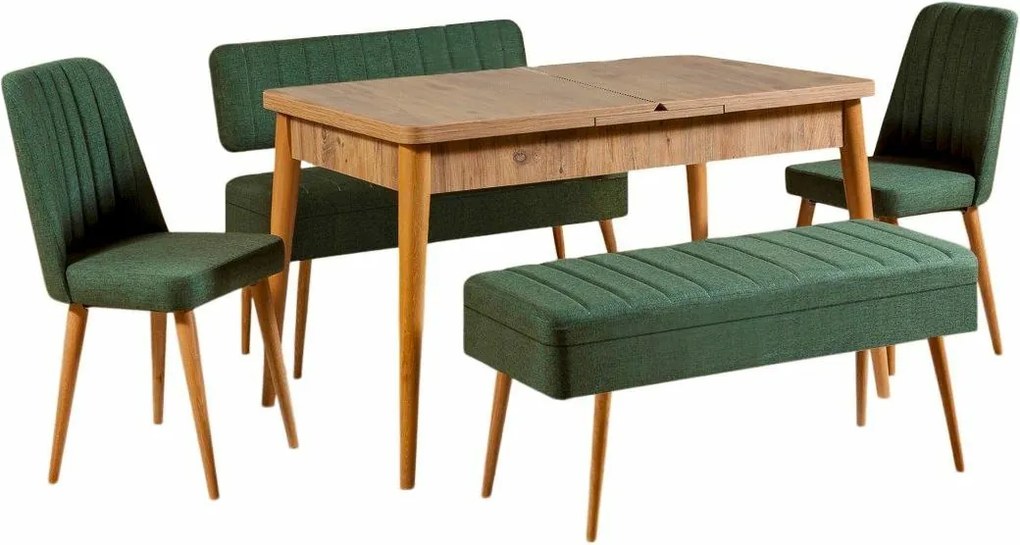 Jedálenský set Vina Atlantic Pine and Green I, 5 ks