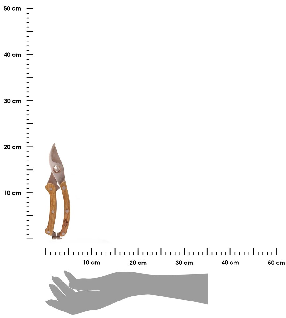 Záhradné nožnice Garden1, hnedá