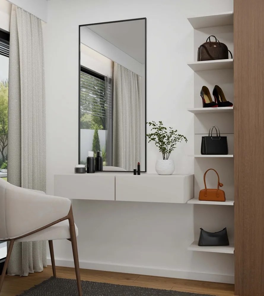 Závesný toaletný stolík MIKA 110 cm kašmírový