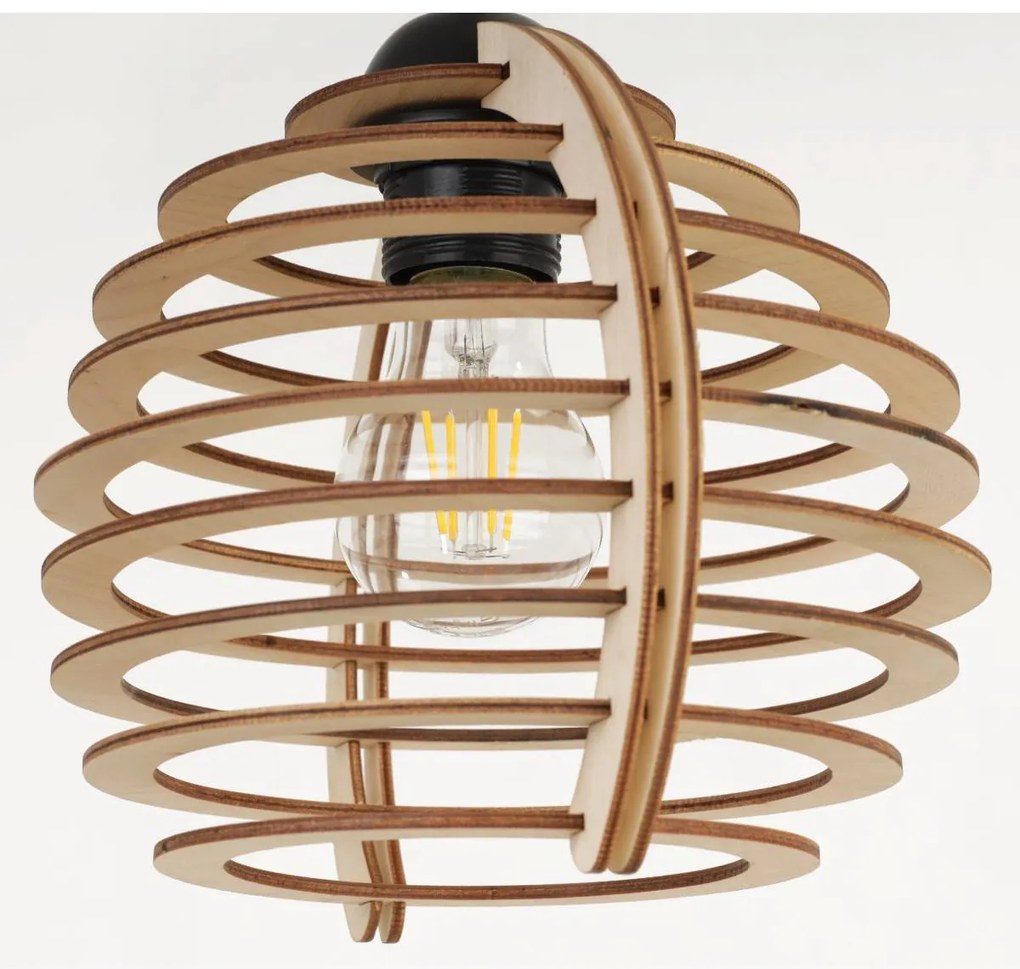 Nástenné svietidlo Timber, 1x drevené tienidlo, kf, n
