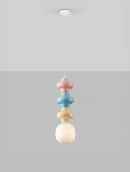 LED ružovo-modro-kremová moderné svietidlo Clio 3