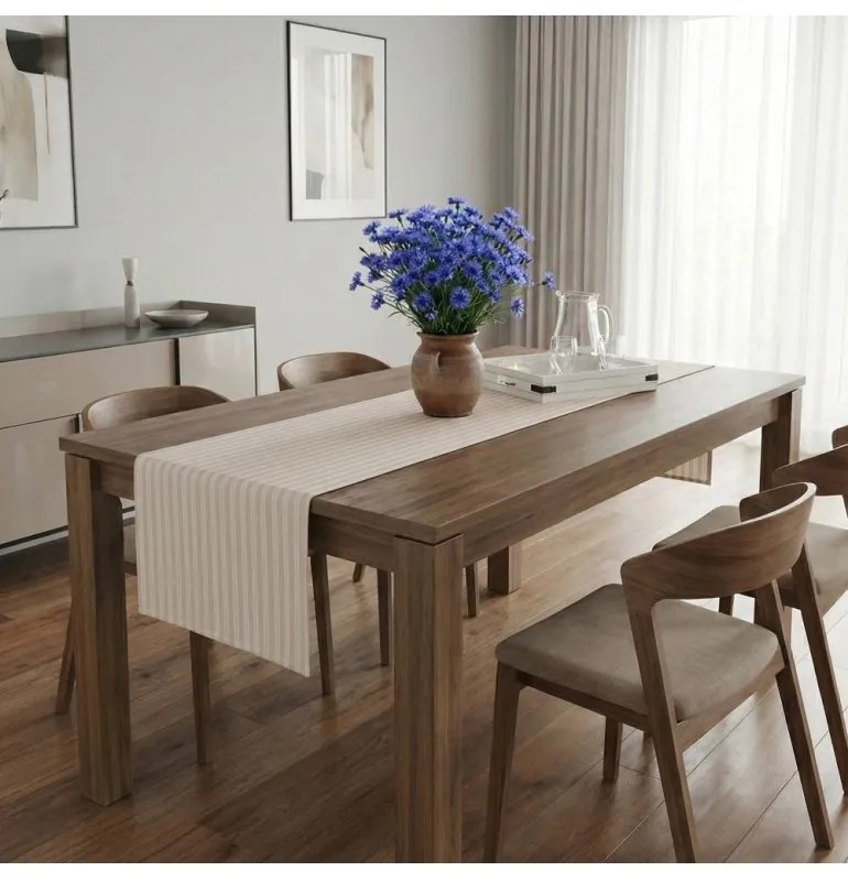 Behúň na stôl krémový Damal 34x180 cm EMI