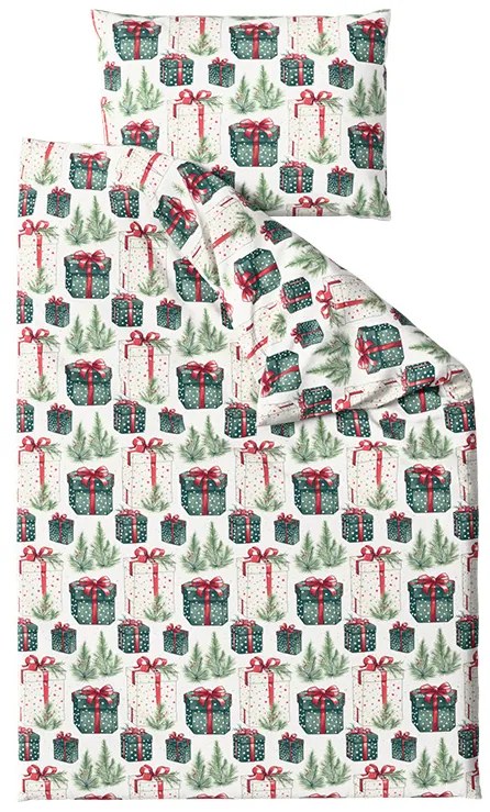 Bavlnené obliečky CHRISTMAS PRESENT krémové Rozmer obliečky: 70 x 90 cm | 140 x 220 cm