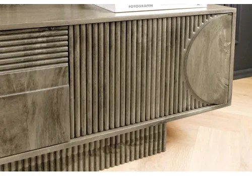 TV-skrinka 46804 Art Deco 200cm Drevo Mango Šedé - Komfort-nábytok