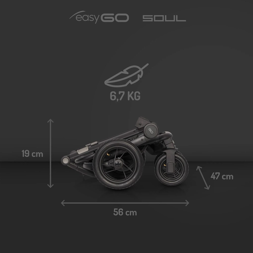 Hlboký kočík 1v1 EasyGo Soul Rose