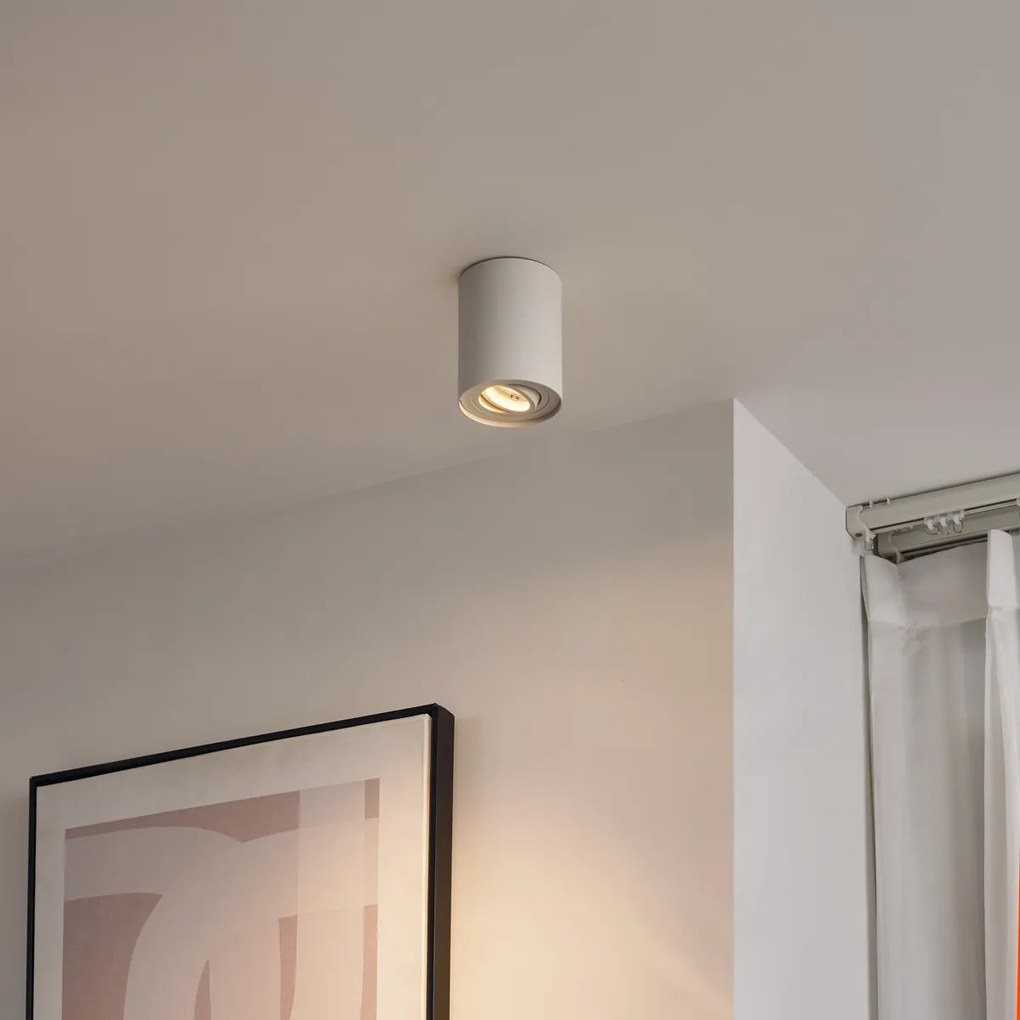 Sada 4 moderných prisadených bodových svetiel béžovej farby GU10 50 mm otočné a naklápacie - Rondoo Up