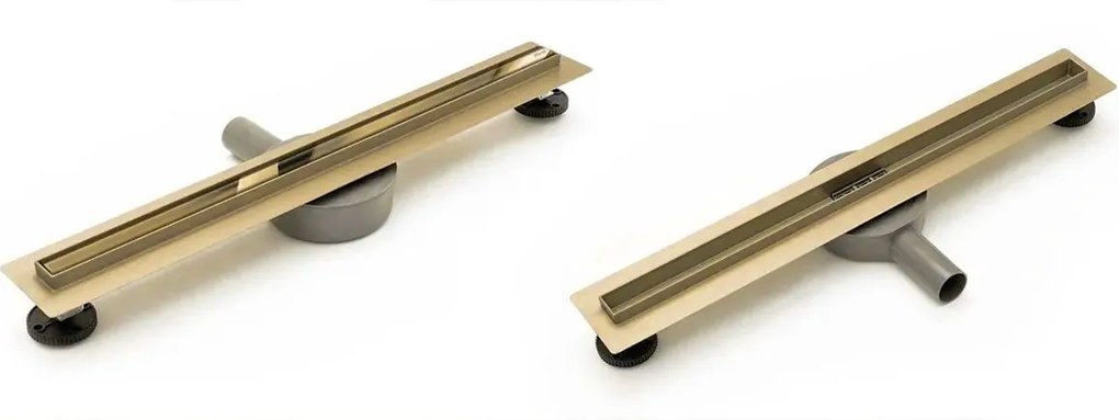 Rea Neo Slim Mirror Pro, odtokový sprchový žľab 50cm, zlatá matná, REA-G5692