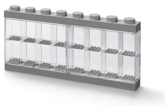 Sivá zberateľská skrinka na 16 minifigúrok - LEGO®