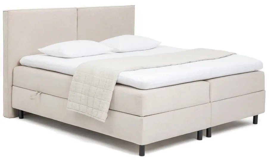 Béžová boxspring posteľ s úložným priestorom 160x200 cm Elva Bold – Bonami Selection