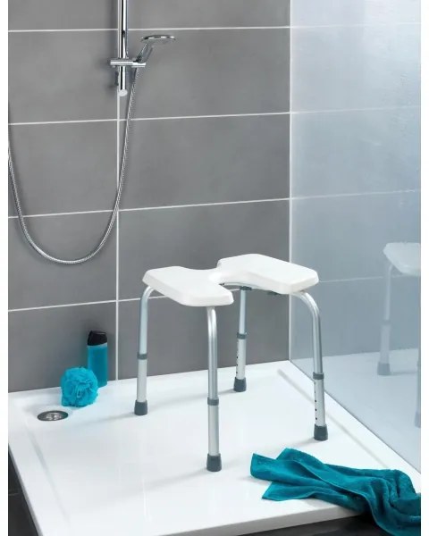 WENKO 206051100-Stolička SECURA 46x53,5 cm biela/strieborná