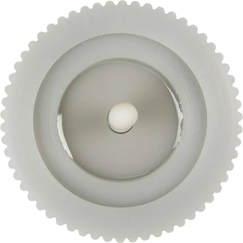 Šedá valcová sviečka s vrúbkovaním Led Candle - Ø 8*13 cm / 2*AA