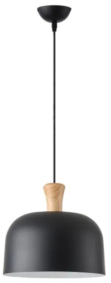Luster na lanku 1xE27/15W/230V čierna pr. 27 cm
