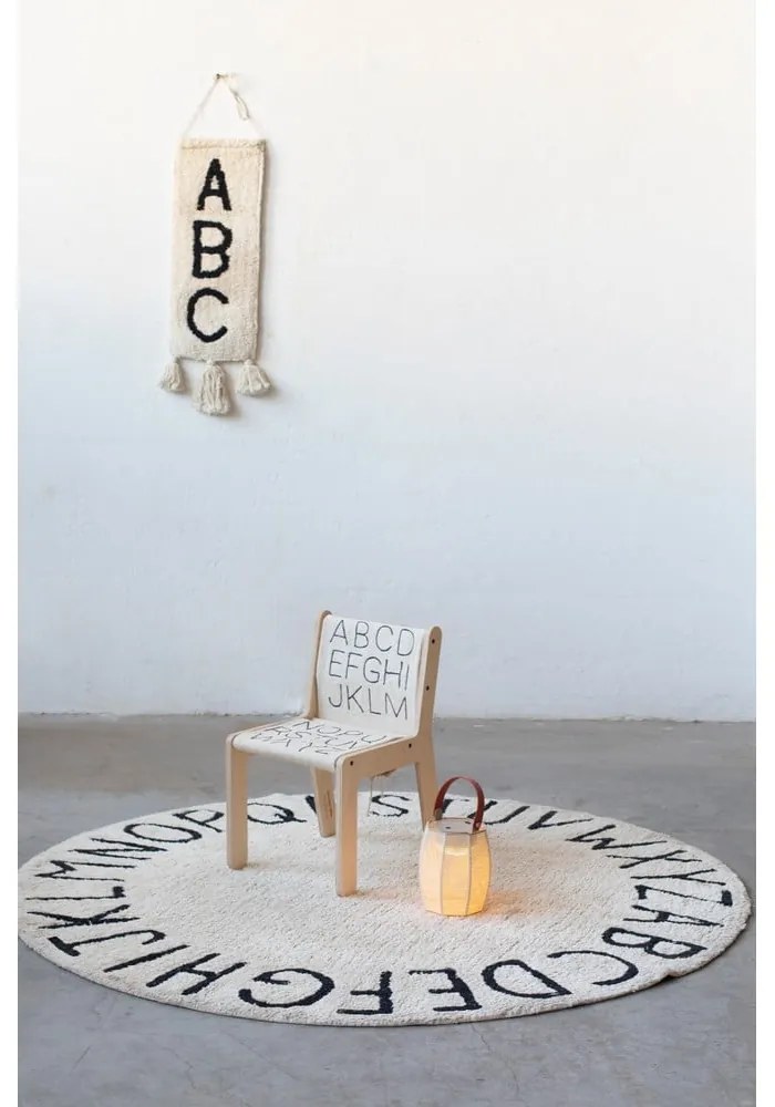 Detská stolička v béžovo-prírodnej farbe ABC – Lorena Canals