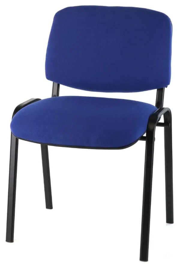 Konferenčná stolička Viva N, čierne nohy, modrá