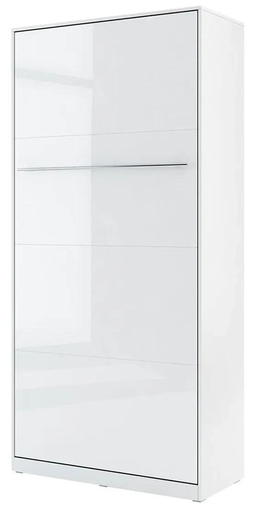 Sklápacia posteľ Concord Pro I, Farby: biely / biely lesk, Rozmer postele: 120x200