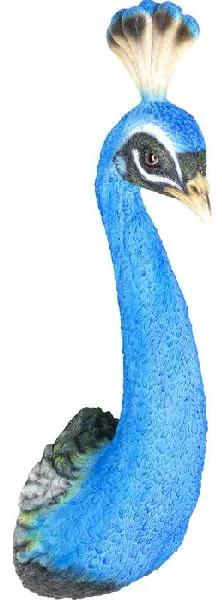 Peacock nástenná dekorácia modrá