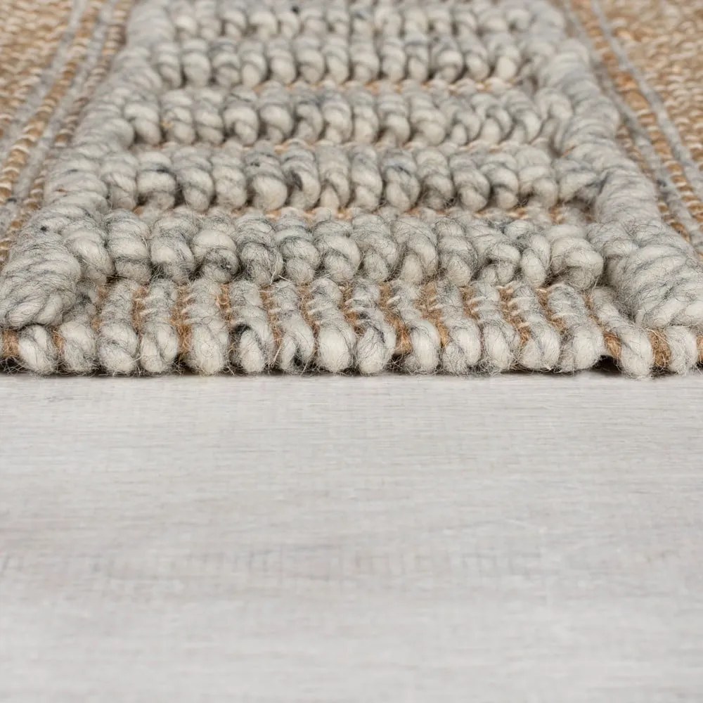 Behúň vo svetlosivej a prírodnej farbe 60x230 cm Medina – Flair Rugs