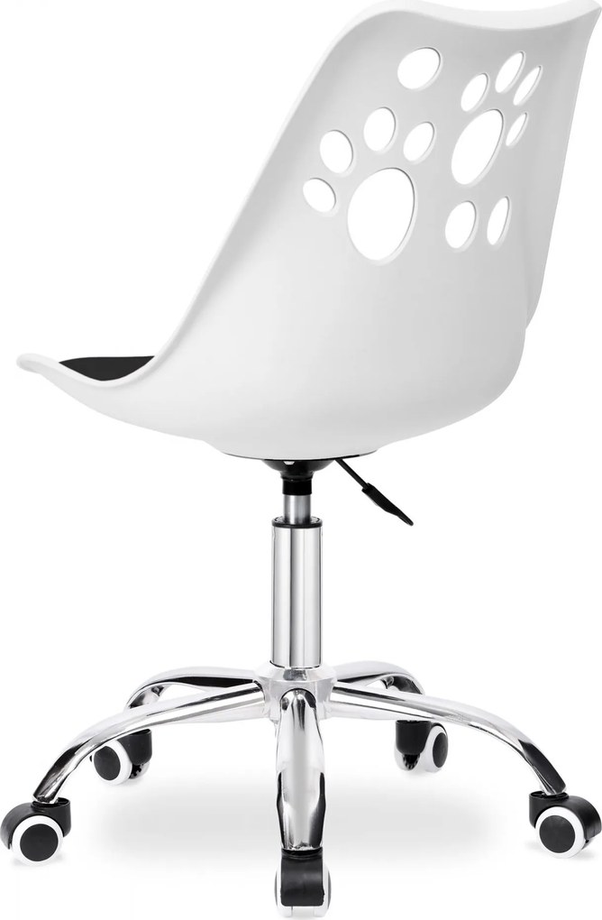 Čiernobiela otočná stolička Grover