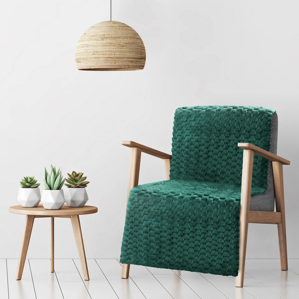 DEKA Z MIKROFLANELU CINDY6 70X160 CM TMAVOZELENÁ