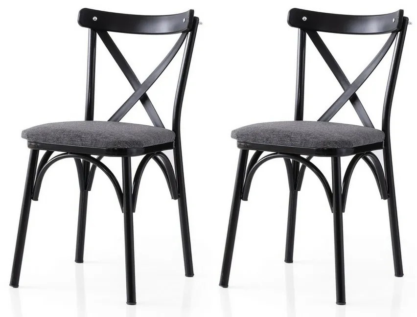 Súprava jedálenských stoličiek Ekol Anthracite and Black, 2 ks