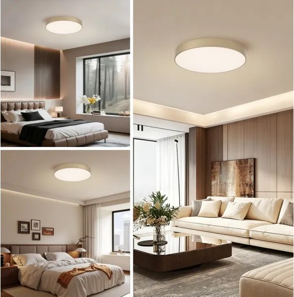 Brilagi - LED stropné svietidlo POOL LED, 60 W, 230 V, 3000/4000/6000 K, priemer 50 cm, zlaté