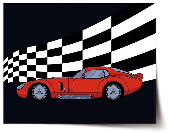 Sablio Plagát Pretekárske auto - 90x60 cm
