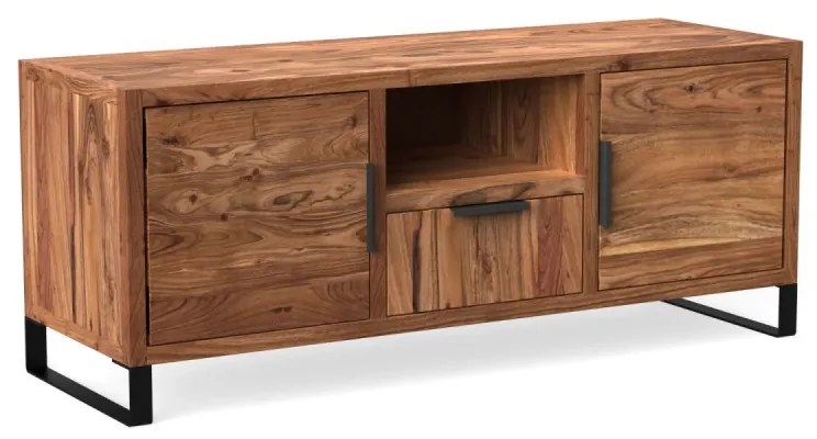 furniture-nabytek.cz - Masívny TV stolík Sydney z akácie, lakovaný, hnedý – 134×45×55 cm